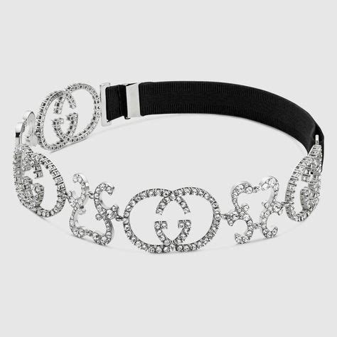 gucci haarband|Gucci headband with rhinestones.